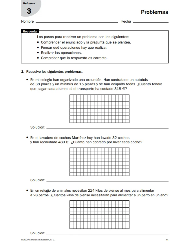 Problemas Matematicas 6 Primaria Santillana Resueltos PDF